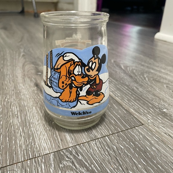 VINTAGE 90s Welch’s Jelly Jar Walt Disney The Spirit of Mickey Pluto - Picture 1 of 5